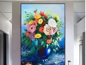  蓝色简约手绘瓶中花唯美装饰画无框画图片设计素材高清模板下载41.52mb小清新装饰画大全