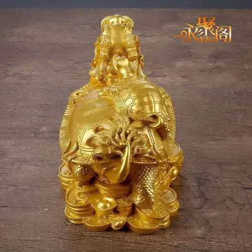  开光招财龙龟摆件龙头龟金钱龟长寿龟风水招财辟邪化煞保平安子女