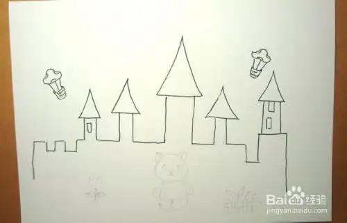  儿童简笔画之美丽的城堡
