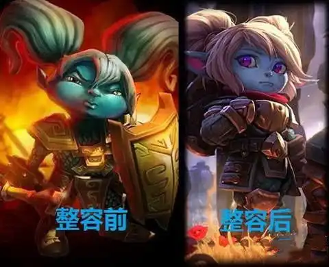  lol英雄整容史小炮从小萌到大,希维尔的脸终于正常了