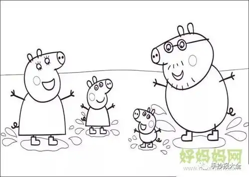  线条边框简笔画图片大全简笔画猪手抄报图片边框版式大全