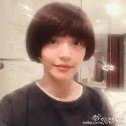  姚晨晒假发自黑照杀马特发型亮瞎眼