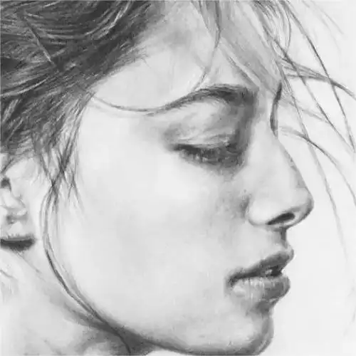  初学简单素描画人脸头像,人物素描画头像