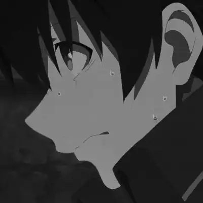  黑白丧男生漫画头像失眠曲征集