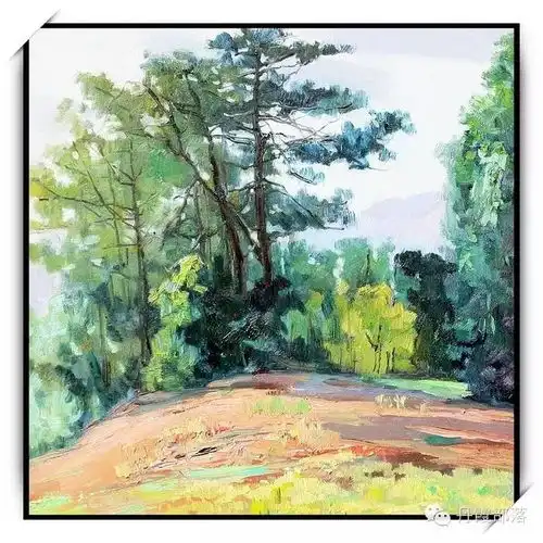  山水牛鼻湾张清小幅风景油画作品