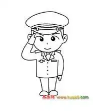  小学一年级怎么画警察图片