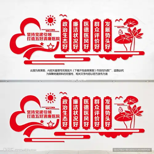  党建引领五好清廉医院设计图