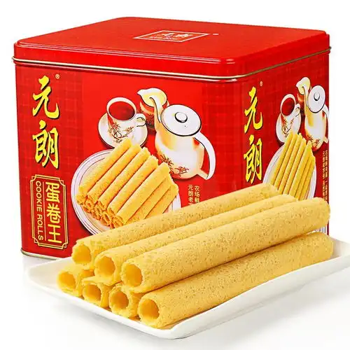  原价68.80现价65.30元朗鸡蛋酥卷休闲零食品曲奇饼干礼盒小包装糕点心老年人680g
