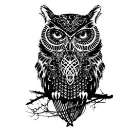  猫头鹰简笔插画图片素材其他格式下载动物大全自然素材
